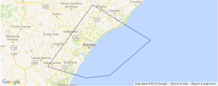 Sergipe surf map