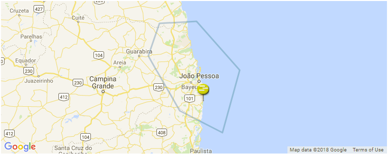 Paraiba surf map