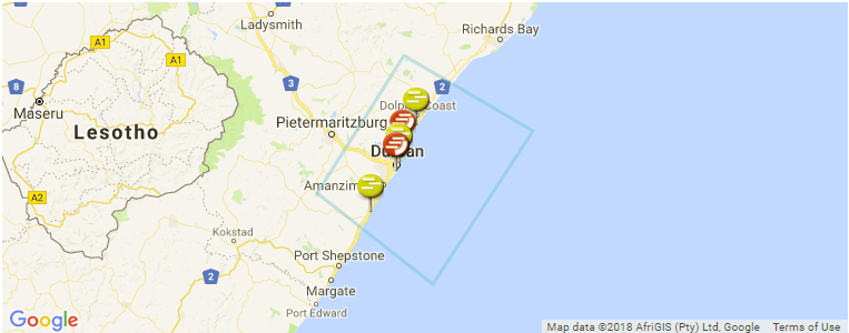 Durban surf map