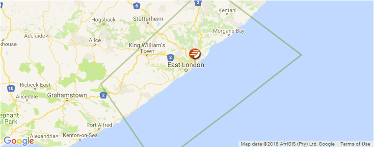 East London surf map