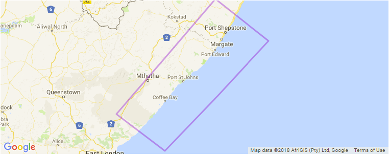 Eastern Cape surf map