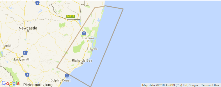 KwaZulu-Natal surf map