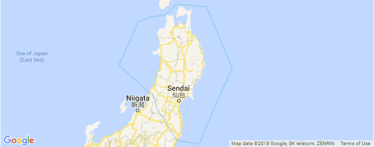 Tohoku surf map