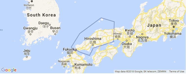 Chugoku surf map