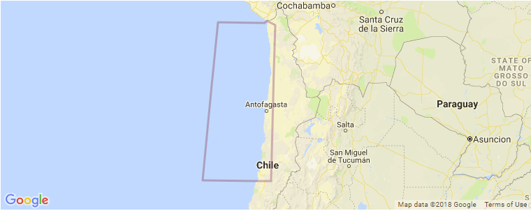 Northern Chile surf map