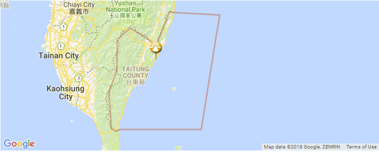 Taitung surf map