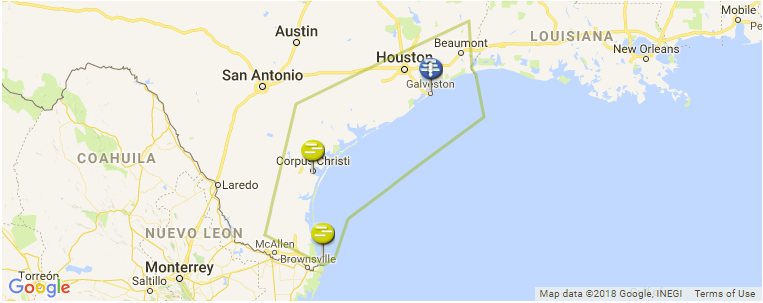 Texas surf map