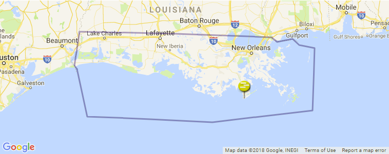 Louisiana surf map