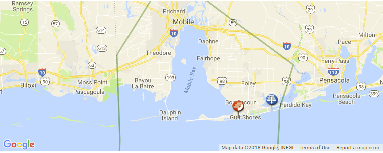 Alabama surf map