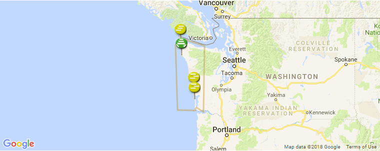 Washington surf map