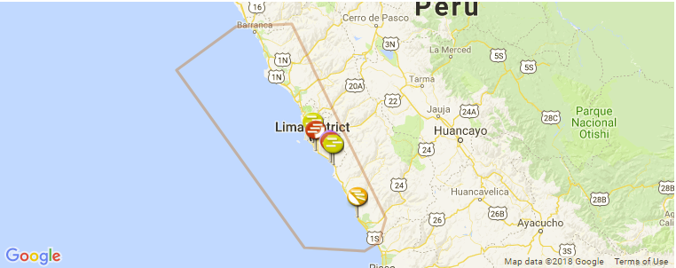 Lima surf map