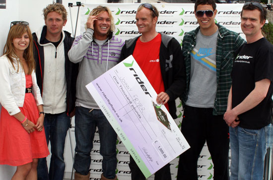 THe Winners Lineup at the Rider Slip Slider