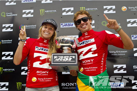 Leila Hurst and Caio Ibelli, the 2011 ASP World Junior Champions