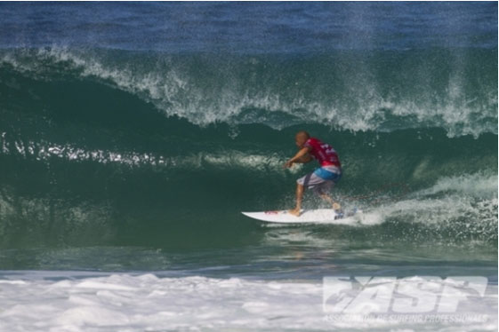 Slater barrelled at Barra da Tijuca Rio