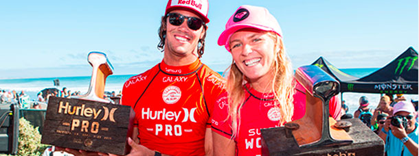 Jordy Smith and Steph Gilmore at Trestles
