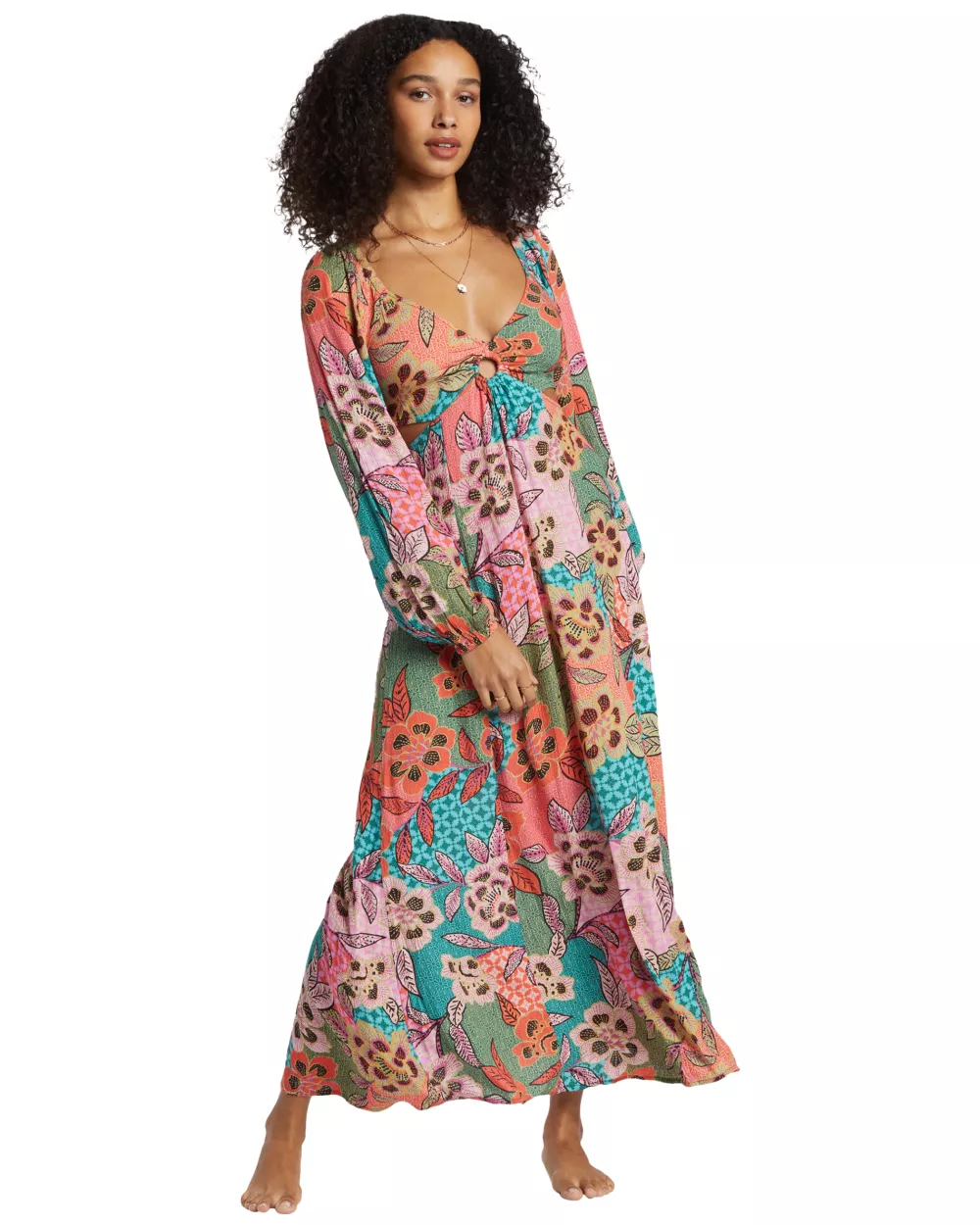 white christmas dresses Billabong Women's Fever Dream Midi Dress - White Cap main image 1