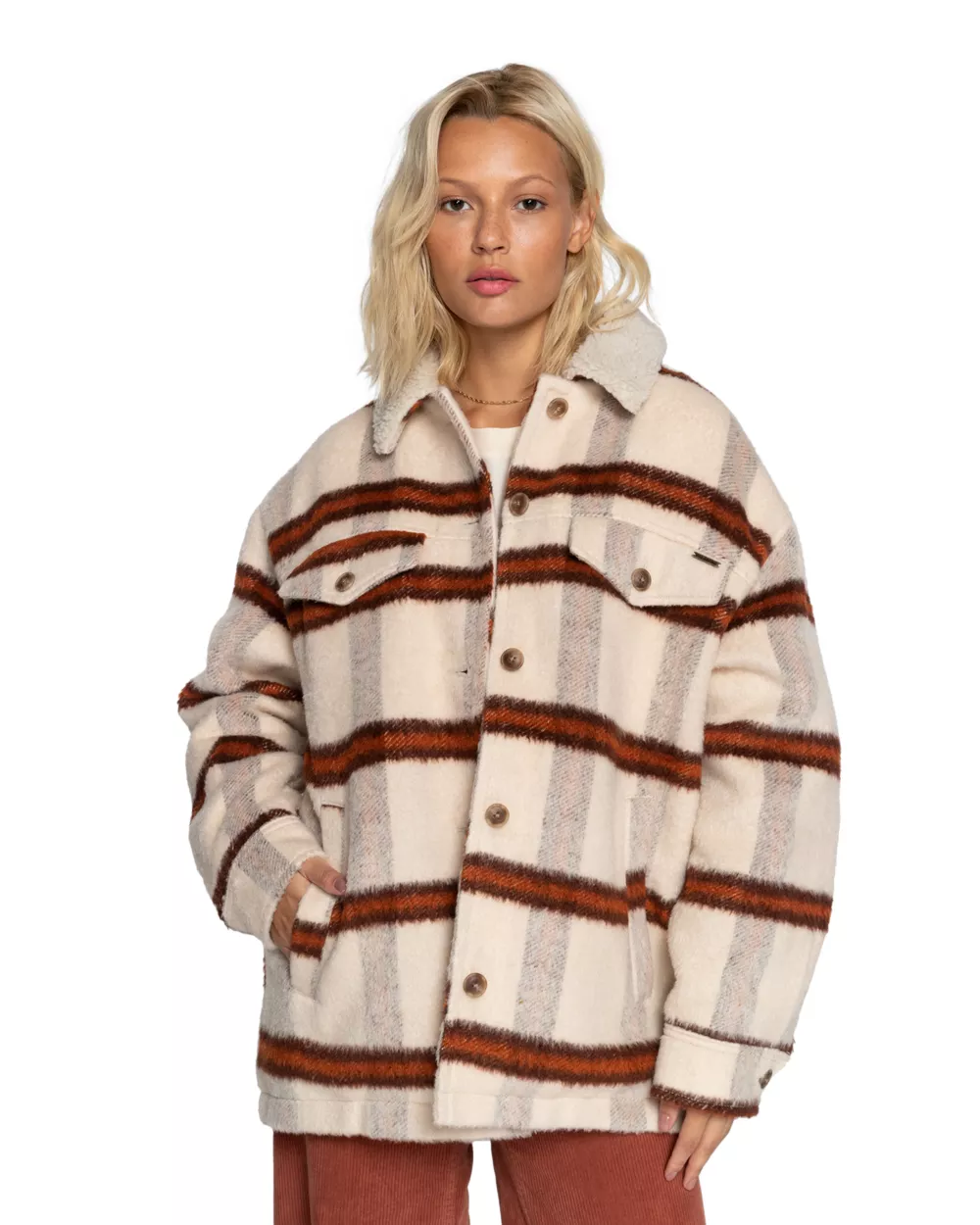 Billabong  Lucky Charm Jacket In Antique White