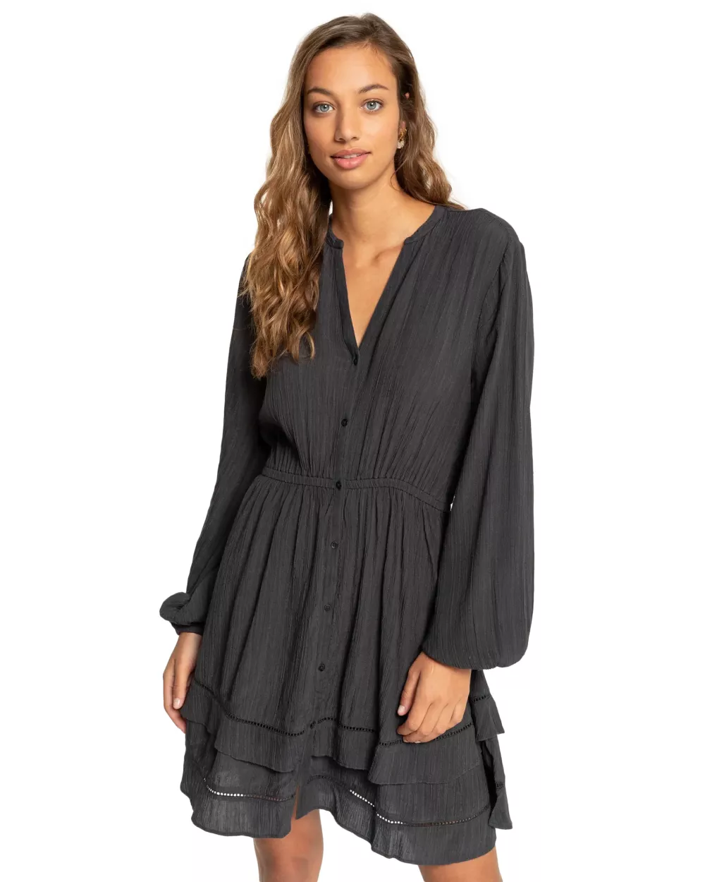 billabong black dress Billabong Women's Suns Out Mini Dress - Black Sands main image 1