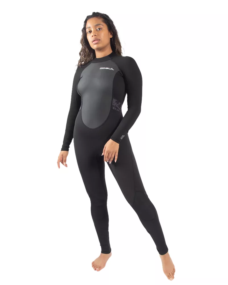 GUL  Response Fl 3/2 Back Zip Wetsuit In Black Womens