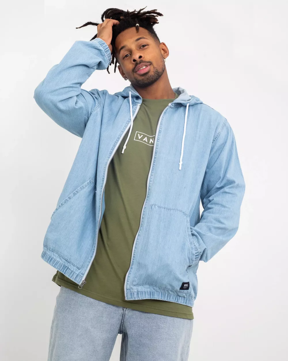 Vans  Ashford Denim Jacket In Stone Wash