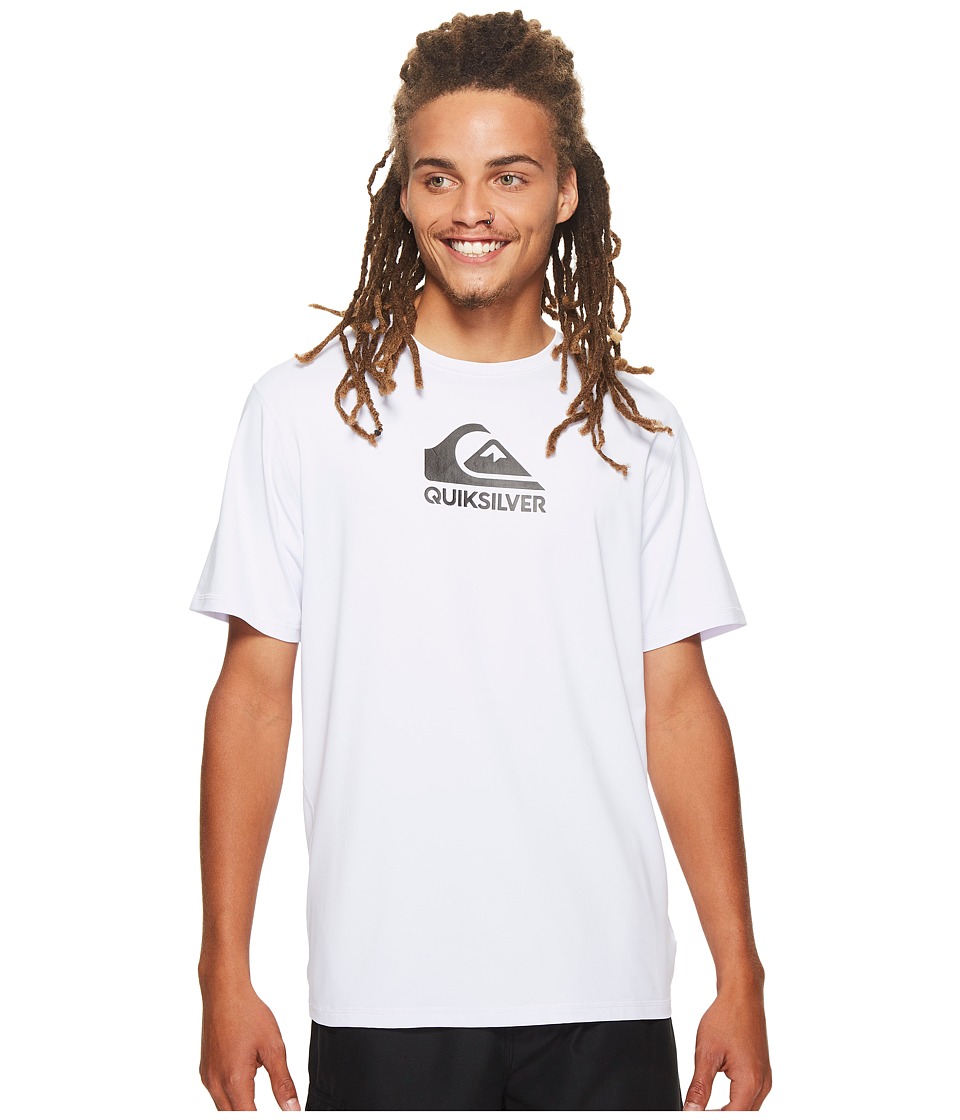 Quiksilver Solid Streak Short Sleeve Rashguard (white)